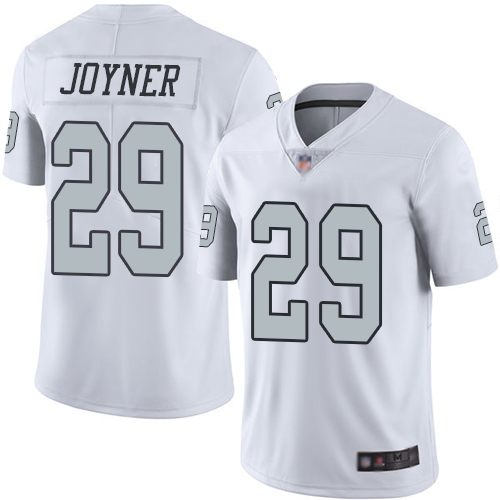 Men Oakland Raiders Limited White Lamarcus Joyner Jersey NFL Football #29 Rush Vapor Untouchable Jersey->oakland raiders->NFL Jersey